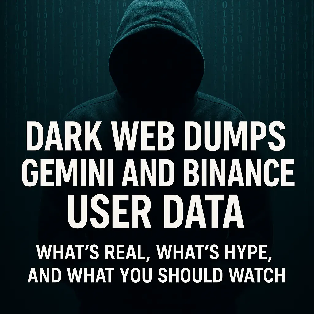 Dark Web Dumps Gemini and Binance User Data: What’s Real, What’s Hype, and What You Should Watch